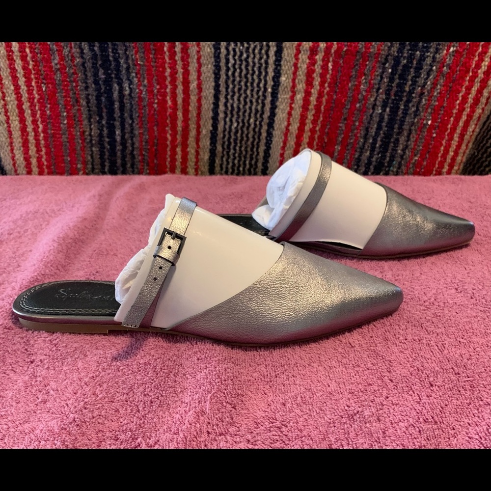 Splendid Latisha Flats Pewter/Silver flats Mary Jane mule pointed toe size 7.5 - Picture 5 of 7